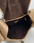 CHRISTIAN D1OR Beige Leather Rebelle Shoulder Bag Handbag