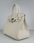 HMS Birkin 30cm Togo leather Handbags beige silver