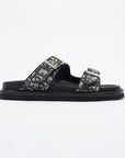 Christian D1OR Aqua Double Band Sandal Oblique Canvas EU 42 UK 8