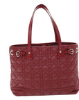 CHRISTIAN D1OR Canage Panarea Hand Bag PVC Leather Red 01-BO-0130 Auth 49472