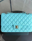 *Rare* CH Classic Flap Medium - Caviar 25CM Quilted Tiffany Blue Gold Hardware Series 27