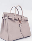 HMS Birkin 35CM Togo Leather Handbags 6099 grey golden