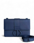 *Un* D1OR 30 Montaigne - Grained Calfskin So Blue Hardware