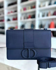 *Un* D1OR 30 Montaigne - Grained Calfskin So Blue Hardware