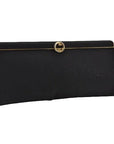 1960's GCCI mod black silk interlocking GG clutch purse