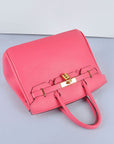 HMS Birkin 30cm Togo Leather Handbags Lip Pink Golden