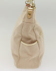 BBERRY Blue Label Shoulder Bag Canvas Beige Auth 51700