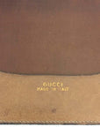 Early GCCI brown canvas with an orange diagonal GG logo print and camel leather bi-fold wallet