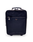 PRD Black Nylon Rolling Suitcase Wheeled Travel Bag Trolley