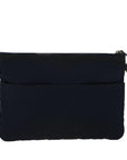 BBERRY Black label Clutch Bag Nylon Leather Navy Auth 58127