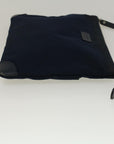 BBERRY Black label Clutch Bag Nylon Leather Navy Auth 58127