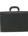 BBERRY Briefcase Leather Black Auth 58915