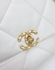19Flap Bag White Large AS1161 CH