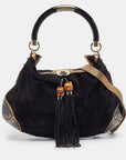 GCCI Hysteria Embossed Suede Large Indy Hobo