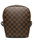 Brown LV Damier Ebene Ipanema PM Crossbody Bag