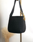 Christian D1OR Cannage Logo Charm Shoulder bag Black Vintage jbwgb7