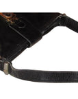 1950s GCCI Vintage Bluish Black Leather Jackie Hobo Bag