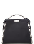 FNDI Black & Snakeskin Large Peak-A-Boo Handbag