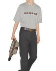 COTTON JERSEY T-SHIRT WITH GCCI PRINT