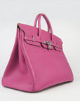 HMS Birkin 35cm Togo Leather Handbags 6099 Peach Silver