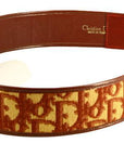 Christian D1OR Burgundy Monogram Belt
