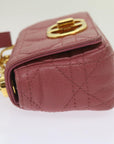 CHRISTIAN D1OR Caro Shoulder Bag Leather Pink Auth 66700A