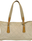 PRD Hand Bag Nylon Cream Auth 67324