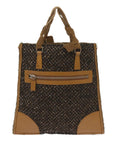 PRD Hand Bag Wool Brown Auth 68624
