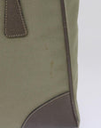 PRD Hand Bag Canvas Khaki Auth 68681