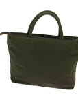 PRD Hand Bag Nylon Khaki Auth 68783