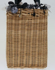 PRD Hand Bag Wicker Beige Auth 69445