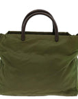 PRD Hand Bag Nylon Khaki Auth 69657