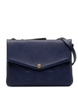 Blue LV Monogram Empreinte Twice Crossbody Bag