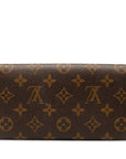 Brown LV Monogram Sarah Long Wallet