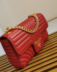 PRD Diagramme Medium Leather Bag Red
