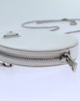 PRD Chain Shoulder Bag Patent leather White Auth 70442