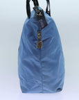 PRD Boston Bag Nylon Light Blue Black Auth 71856