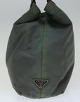 PRD Hand Bag Nylon Khaki Auth 72006