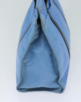 PRD Hand Bag Nylon Light Blue Black Auth 72011