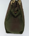 PRD Hand Bag Nylon Khaki Auth 72012