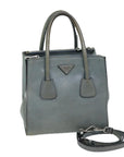 PRD Hand Bag Leather 2way Gray Auth 72026