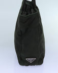 PRD Hand Bag Nylon Khaki Auth 72784