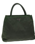 PRD Hand Bag Nylon Khaki Auth 73881