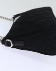PRD Chain Shoulder Bag Nylon 2way Black Auth 73993A