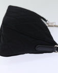 PRD Chain Shoulder Bag Nylon 2way Black Auth 73993A