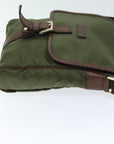 BBERRY Black label Shoulder Bag Nylon Khaki Auth 74255