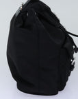 PRD Chain Shoulder Bag Nylon Black Auth 74455A
