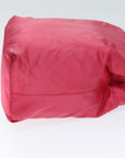 PRD Hand Bag Satin Pink Auth 74537