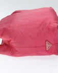 PRD Hand Bag Satin Pink Auth 74537