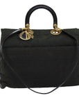 CHRISTIAN D1OR Canage Hand Bag Nylon 2way Khaki Auth 74669